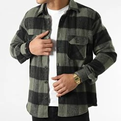 Les meilleures critiques de ⭐ Surchemise A Carreaux Pb Chem-01 Vert Kaki Noir de Paname Brothers 🎁