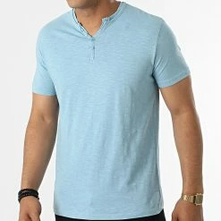 Vente flash 🎉 Tee 👚 Shirt Talor Bleu Clair Chiné de Paname Brothers 🌟