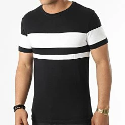 Grosses soldes ⭐ Tee 👚 Shirt Tacha Noir Chiné Blanc de Paname Brothers 👍