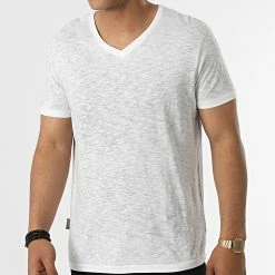 Le moins cher 💯 Tee 👚 Shirt Tono-B Blanc Vert Kaki Chiné de Paname Brothers 🛒