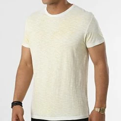 Sortie 🛒 Tee 👕 Shirt Tino-B Blanc Jaune Chiné de Paname Brothers 🌟