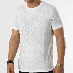 Top 10 😉 Tee 👚 Shirt Tino-B Blanc Vert Kaki Chiné de Paname Brothers 🤩