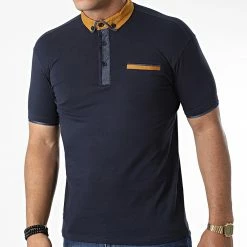 Bon marché 🥰 Polo A Manches Courtes Pampi Bleu Marine de Paname Brothers 🎁