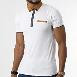 Meilleur prix ❤️ Polo A Manches Courtes Pampi Blanc de Paname Brothers 🥰