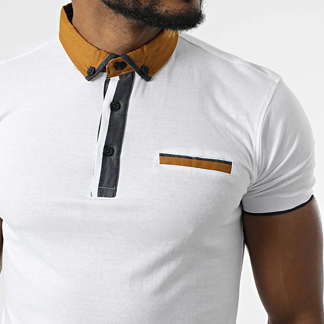 Meilleur prix ❤️ Polo A Manches Courtes Pampi Blanc de Paname Brothers 🥰 – Image 2