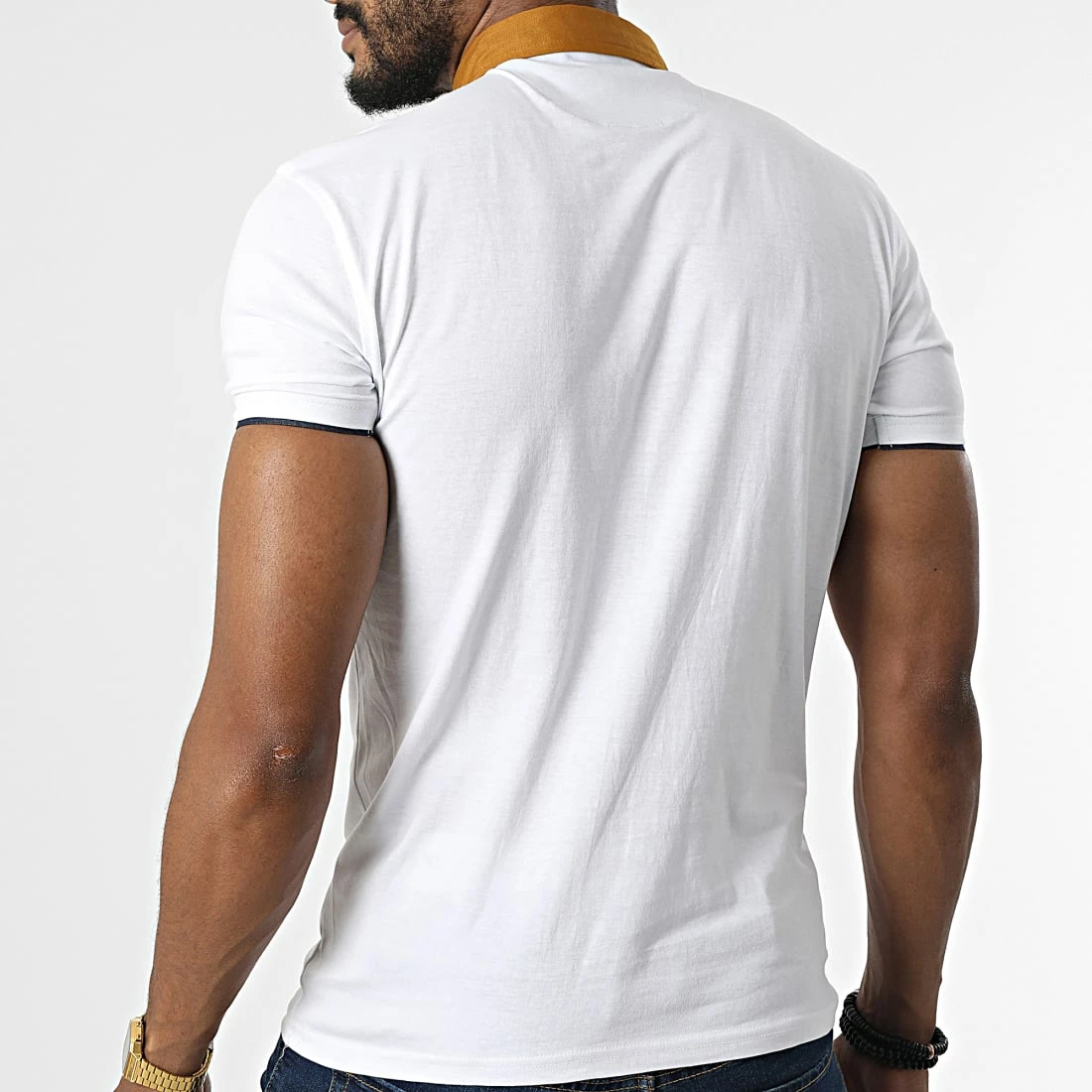 Meilleur prix ❤️ Polo A Manches Courtes Pampi Blanc de Paname Brothers 🥰 – Image 4