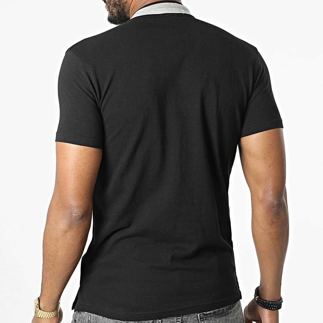 De gros ⭐ Polo Manches Courtes Col Mao Paso Noir de Paname Brothers 🛒 – Image 4