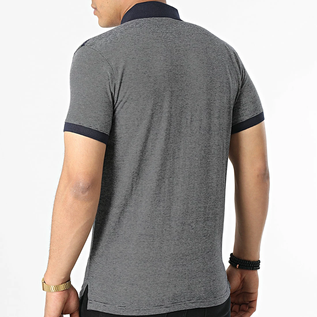 Coupon 👏 Polo A Manches Courtes Paolo Bleu Marine Chiné de Paname Brothers 🎉 – Image 4