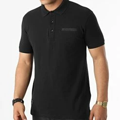 Le moins cher 💯 Polo A Manches Courtes Ping Noir de Paname Brothers 🥰