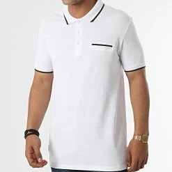 Promo ⌛ Polo A Manches Courtes Pop Blanc de Paname Brothers 🎉