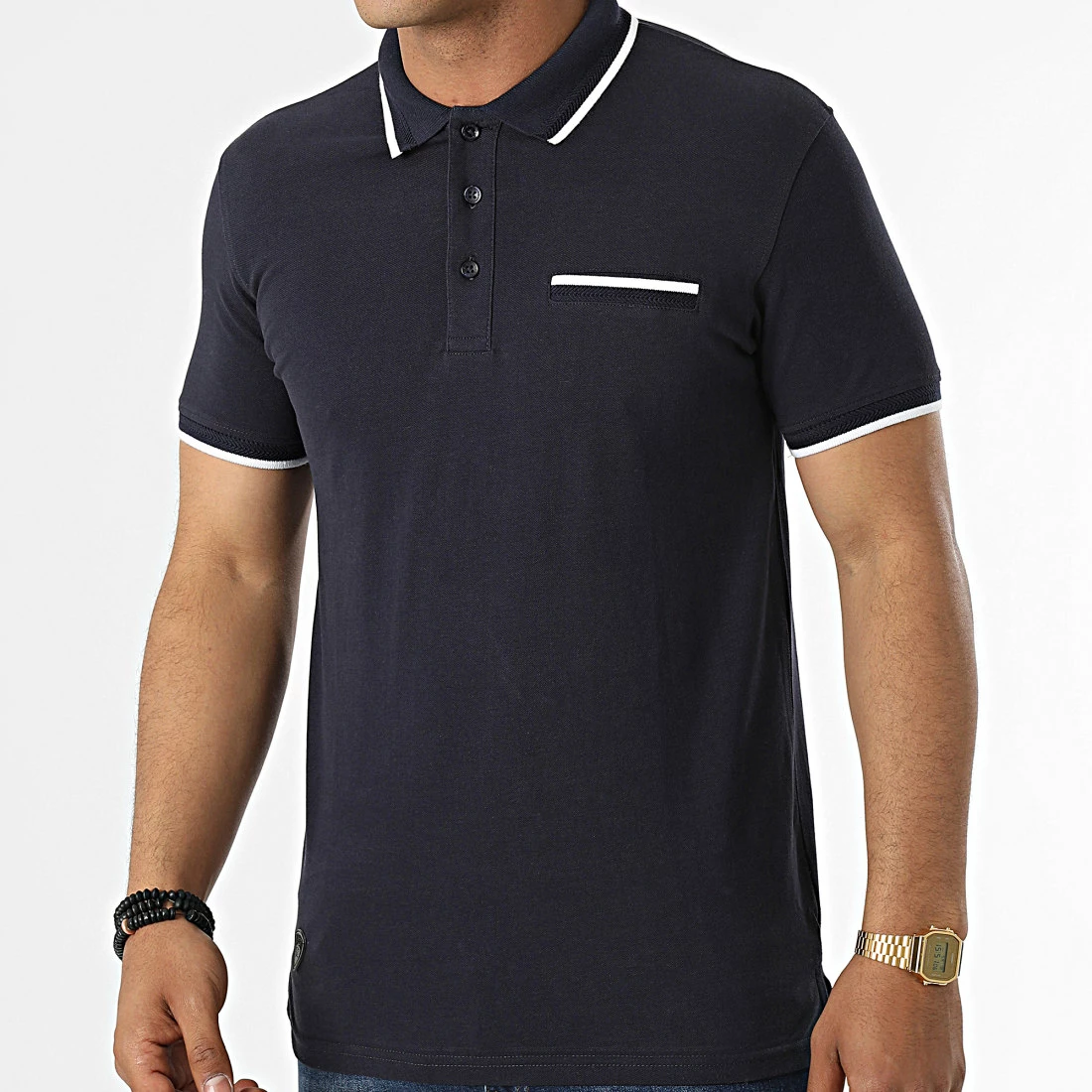 Sortie ✔️ Polo A Manches Courtes Pop Bleu Marine de Paname Brothers 😍