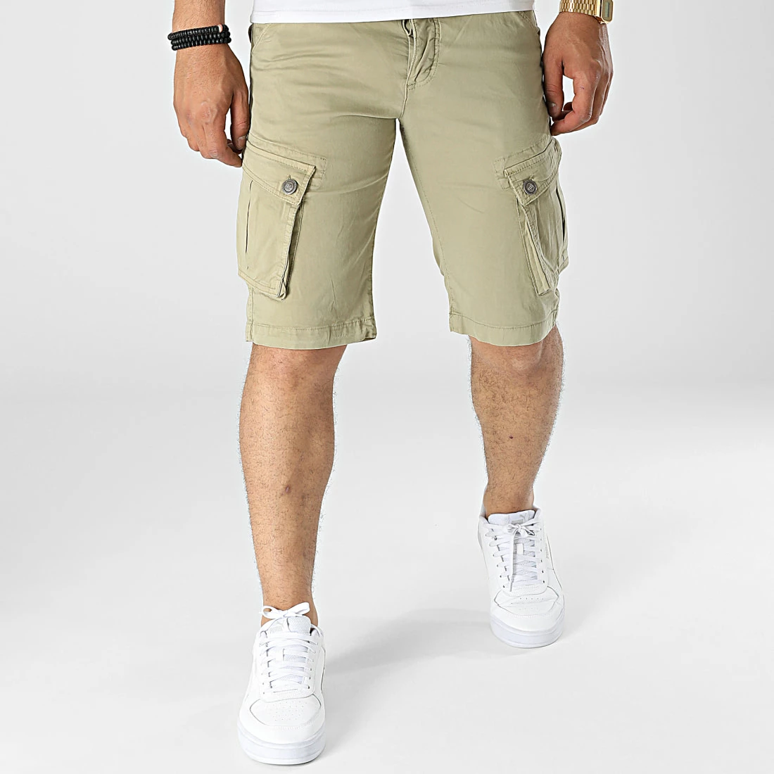 De gros 🛒 Short Cargo Betty Vert Kaki de Paname Brothers 🌟 – Image 3