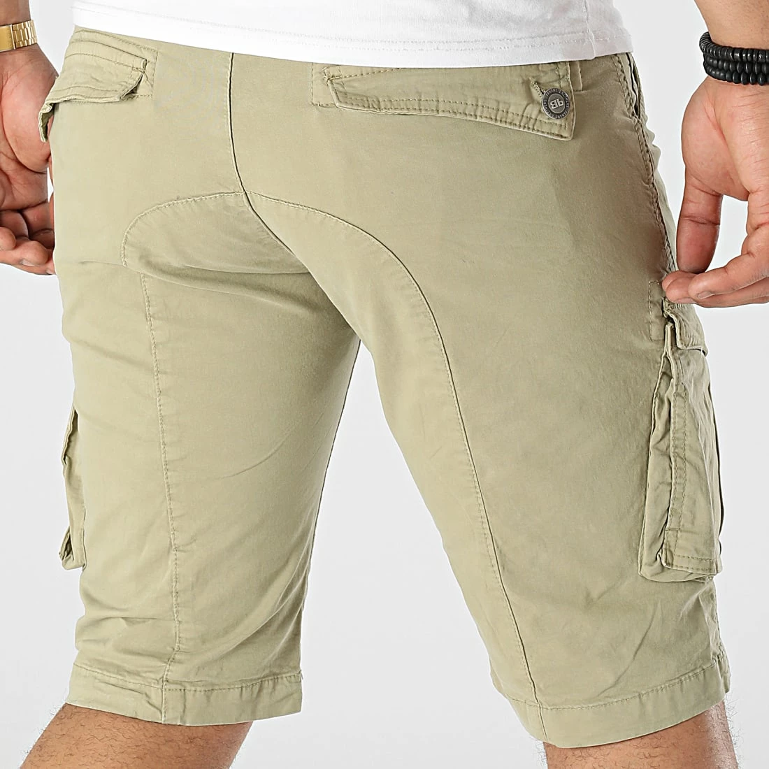 De gros 🛒 Short Cargo Betty Vert Kaki de Paname Brothers 🌟 – Image 4