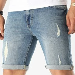 Meilleur prix ⌛ Short Jean Bony Bleu Denim de Paname Brothers 🥰