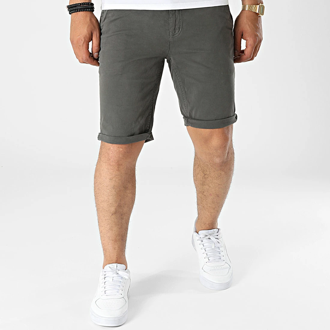Sortie đ Short Chino Skinny Bary Gris Anthracite de Paname Brothers â â Image 3