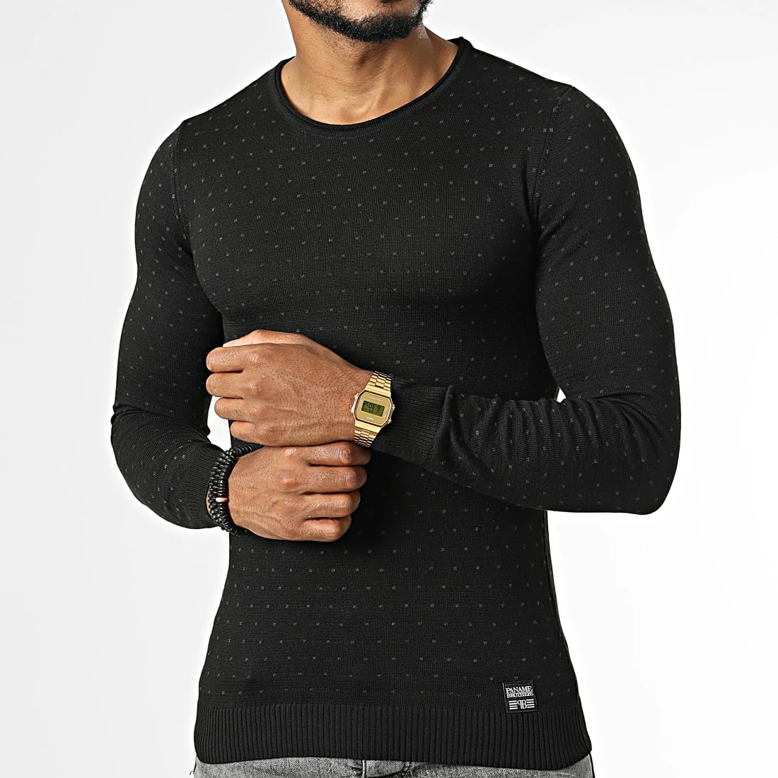 Sortie 🎉 Pull PNM-231 Noir de Paname Brothers ✔️ – Image 3