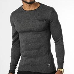 Acheter ❤️ Pull PNM-232 Gris Anthracite Chiné de Paname Brothers 🌟