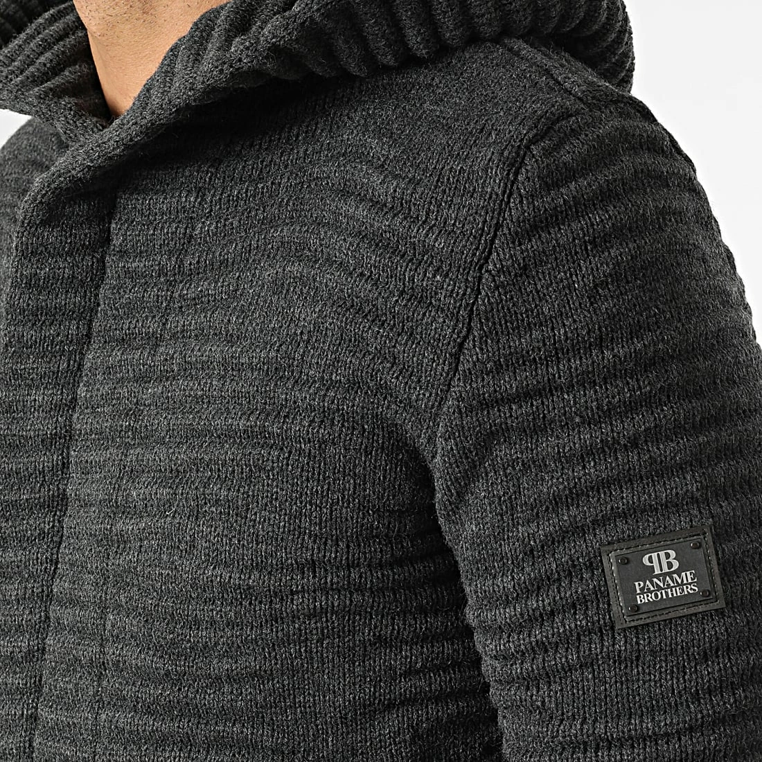 Top 10 ⌛ Gilet Zippé Capuche PNM-1004 Gris Anthracite de Paname Brothers ❤️ – Image 2